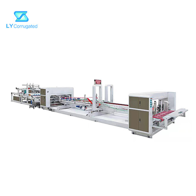 130m / mnt Jumbo Up Folder Gluer Machine Untuk Kemasan Kotak Karton Bergelombang