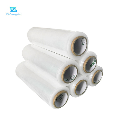 Perpanjangan Kuat 20um PE Plastic Stretch Wrap Film Untuk Pallet Kemasan Karton
