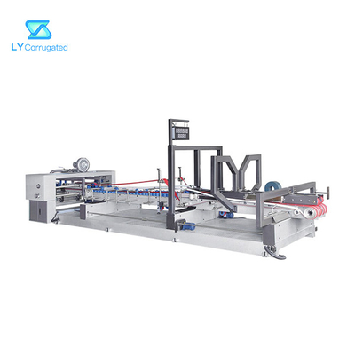 130m / mnt Mesin Jahitan Karton Auto Feeding Gluing Koreksi Menghitung Kotak Susun Folder Gluer