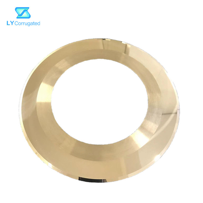 Golden Coated 230X135X1.1 Circular Tungsten Blade Round Knife untuk Fosber Corrugator