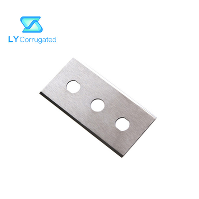 Industri Tungsten Carbide Razor Blades Pisau Tiga Lubang Pisau Mesin Pemotong Film Aluminium Foil