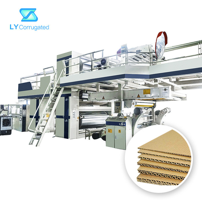 2 3 5 7 9 Lini Produksi Kotak Karton Bergelombang Ply 1400mm Hingga 2800mm