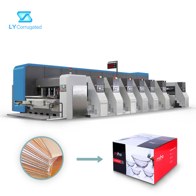 Mesin Cetak Flexo 6 ​​Warna, Mesin Slotting Pencetakan Karton 1100 × 2750