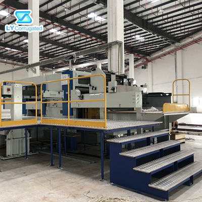 Mesin Kotak Karton Otomatis Mesin Pemotong Mati 1200X1650mm 36000W Power