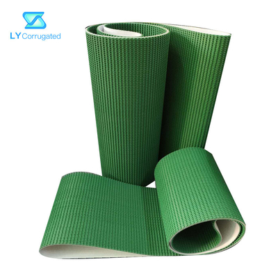 Karton Bergelombang Green PVC Inclining Conveyor Belt Untuk Auto Basket Stacker