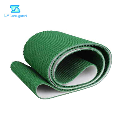 Karton Bergelombang Green PVC Inclining Conveyor Belt Untuk Auto Basket Stacker