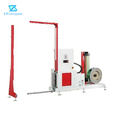 PLC Carton Packing Machine Vertikal Double PET PP Strap Kotak Karton Bergelombang